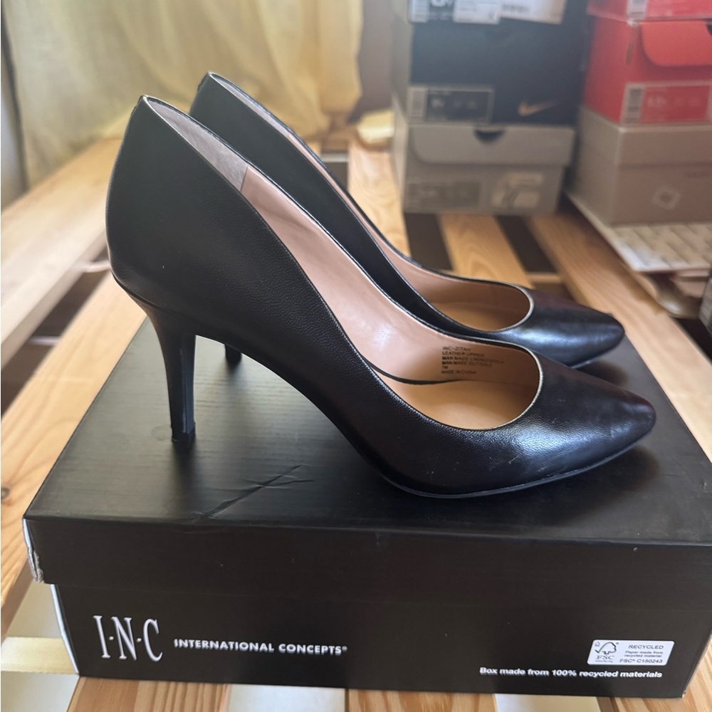 INC International Concepts Women's Classic Black Heels
